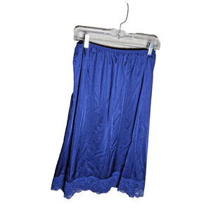 Vanity Fair Outlet Vintage Half Slip SIZE XL Shiny Blue Feminine Intimates